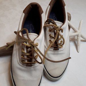 Canvas | Boat Sneakers | White | Vintage | Size 9